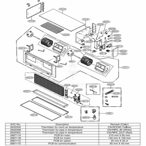 B8 Chassis Diagram and Parts List for ARNU363B8A4 ANWBLUS LG Air Conditioner
