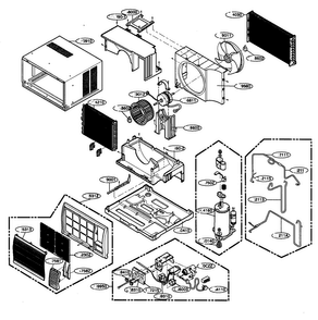 Part Location Diagram of 5421AR2301C LG Evaporator assembly