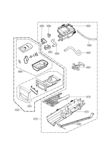 Drawer Panel Parts Diagram and Parts List for DLEX3570V  LG Dryer