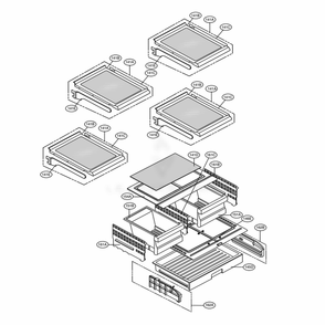 Refrigerator Parts Diagram and Parts List for LFX25973ST ASTCNA3 LG Refrigerator