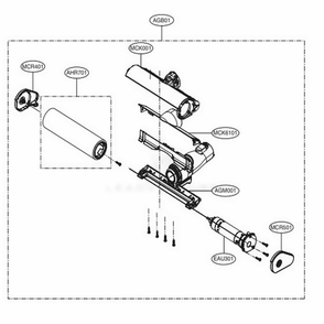 Flufy Nozzle Assembly Diagram and Parts List for A902RM ABRELGA LG Upright Vacuum