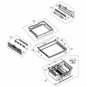 Freezer Parts Diagram and Parts List for 72483 ASTCSE1 LG Refrigerator