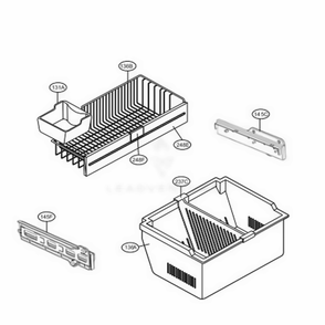 Freezer Parts Diagram and Parts List for LFC23760SW ASW1LGA LG Refrigerator