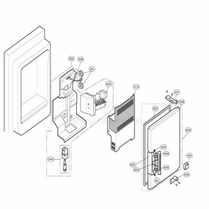 Ice Maker And Ice Bank Parts Diagram and Parts List for 78754 ABICSER LG Refrigerator