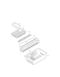 Freezer Parts Assembly Diagram and Parts List for LMX25988ST 00 LG Refrigerator