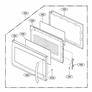 Part Location Diagram of 3720W0D368D LG PANEL,DOOR