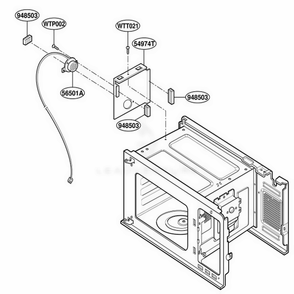 Sensor Parts Diagram and Parts List for YKCMS135HSS STEKAC LG Range