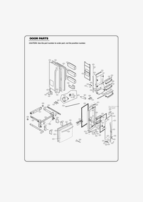 Door Parts Diagram and Parts List for GR-J318LQTP ASWCSE2 LG Refrigerator