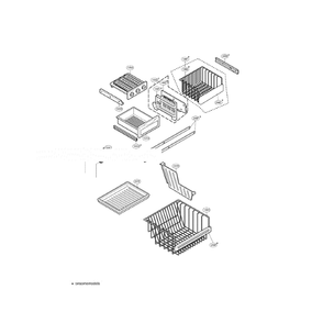 Freezer Diagram and Parts List for LRBN20520BQ  LG Refrigerator