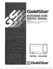 Microwave Service Manual Diagram and Parts List for MA-682M  LG Microwave