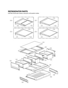 Refrigerator Parts Diagram and Parts List for LFX29945ST 02 LG Refrigerator