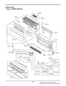 Indoor Unit Diagram and Parts List for ASNW183C2Y9 AWHBEUS LG Air Conditioner