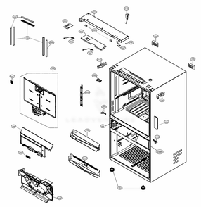 Part Location Diagram of AEH74556301 LG HINGE ASSEMBLY,CENTER