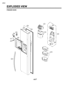 Freezer Door Parts Diagram and Parts List for 79551833412  Kenmore Refrigerator
