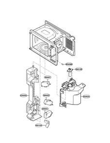 Latch Board Parts Diagram and Parts List for LTRM1240SW01  LG Microwave