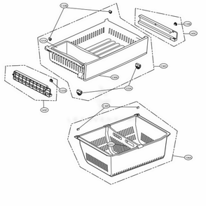 Freezer Parts Diagram and Parts List for LFC28768ST ASTCNA1 LG Refrigerator