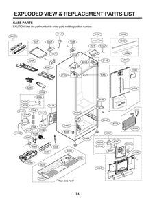 Part Location Diagram of ABQ74229129 LG CASE ASSEMBLY,DISPLAY