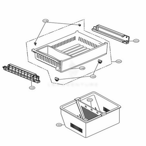 Freezer Parts Diagram and Parts List for LFX25974SW ASWCNA5 LG Refrigerator