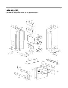 Door Parts Diagram and Parts List for GC-L288GQXP ASWCNA3 LG Refrigerator
