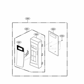 Control Panel Parts Diagram and Parts List for 66222 CW1ESEA LG Refrigerator