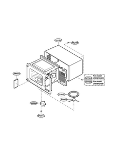 Oven Cavity Parts Diagram and Parts List for LRDM1240W  LG Microwave