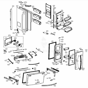 Door Parts Diagram and Parts List for LMXS30776D ASBCNA0 LG Refrigerator