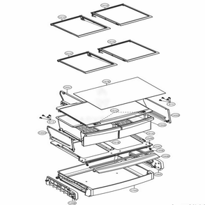 Refrigerator Parts Diagram and Parts List for LFNS22520D ASBCNA0 LG Refrigerator