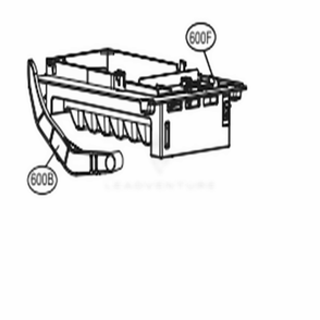 Ice Maker And Ice Bin Parts Diagram and Parts List for 74102 ASWCSE2 LG Refrigerator