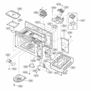 Part Location Diagram of 4974W1A038A LG GUIDE,AIR