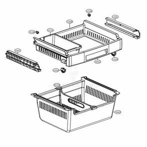 Freezer Parts Diagram and Parts List for 79044 ABICSE1 LG Refrigerator