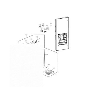 Dispenser Diagram and Parts List for LFX25973SW 00 LG Refrigerator