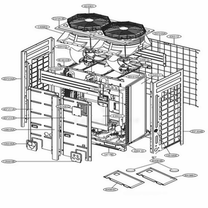 Main 2 Diagram and Parts List for ARUN144DTE4 AWGBLUS LG Air Conditioner