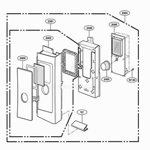 Controller Parts Diagram and Parts List for 80804 AB6ESEA LG Microwave