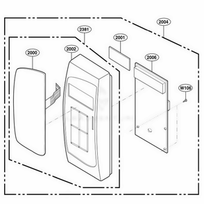 Controller Parts 2 Diagram and Parts List for 62462 CW1ESEA LG Wall Oven