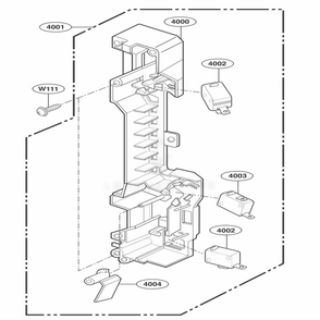 Latch Board Parts Diagram and Parts List for JMV8196ACS ASBEJEC LG Range