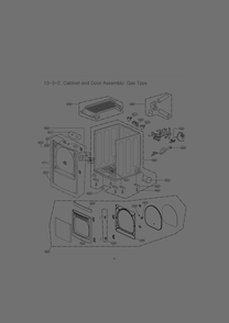Cabinet And Door Assembly Diagram and Parts List for RN1368AS ABWESEU LG Dryer