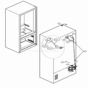 Valve And Water Tube Parts Diagram and Parts List for LMXS27626S ASTCNA1 LG Refrigerator