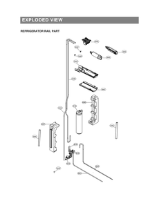 Refrigerator Rail Part 2 Diagram and Parts List for GR-L276DSBM ASTCNA0 LG Refrigerator