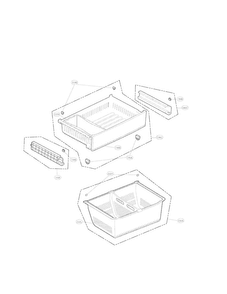 Freezer Parts Diagram and Parts List for LFX28968ST 01 LG Refrigerator
