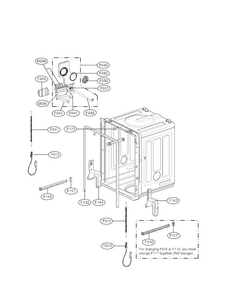 Tub Assy Diagram and Parts List for LDF6810BB-01  LG Dishwasher