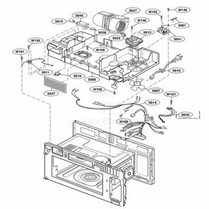 Interior Parts 2 Diagram and Parts List for HMV9306 ABKEBSU LG Range