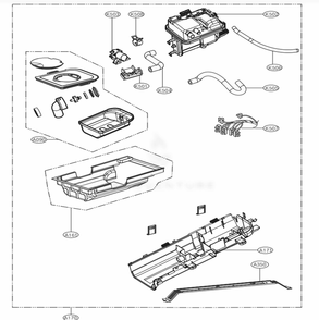 Panel Drawer Assembly And Guide Assembly Diagram and Parts List for 61622 ABWESEU LG Dryer