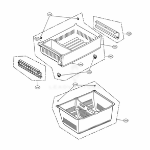 Freezer Parts Diagram and Parts List for LFXS26596S ASTCNA2 LG Refrigerator