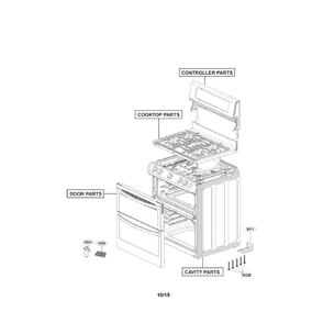 Accessory Diagram and Parts List for LDG4315ST 00 LG Range