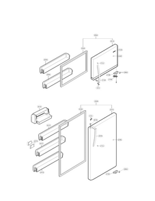 Door Parts Diagram and Parts List for 79579433213  Kenmore Refrigerator