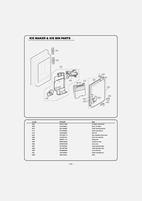 Ice Maker And Ice Bin Parts Diagram and Parts List for GR-J338HSTP ASTCSE0 LG Refrigerator