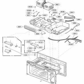 Interior Parts 2 Diagram and Parts List for 63762 AWHESEA LG Range