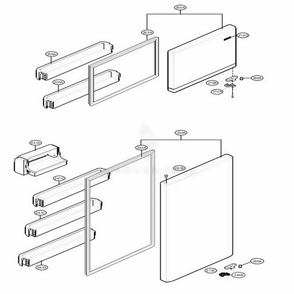 Door Parts Diagram and Parts List for LTCS24223B AWBCNA1 LG Refrigerator