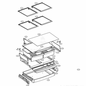 Refrigerator Parts Diagram and Parts List for LFC24786ST ASTCNA4 LG Refrigerator