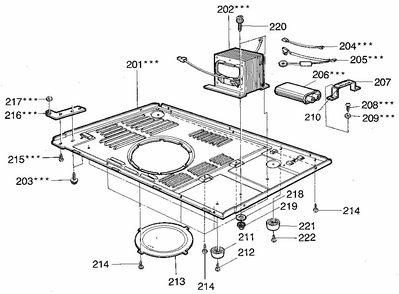 Part Location Diagram of 505202 LG Microwave diode
